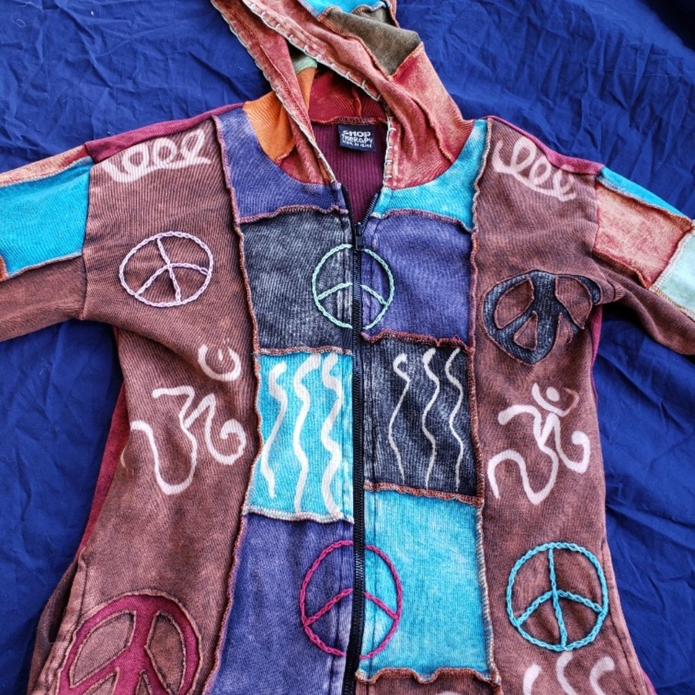 Shop Therapy made in Nepal Women’s Hoodie Full Zip Hoodie Cotton Size M/L